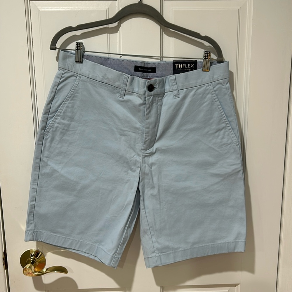 Men’s Tommy Hilfiger light blue shorts size 32. Brand new with tags
